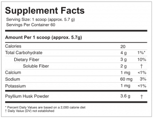 The main ingredient in Colon Broom is psyllium husk powder