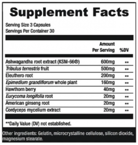 Test boost max ingredients - it contains Tribulus terrestris, Epimedium, and ginkgo biloba, among other testosterone boosters